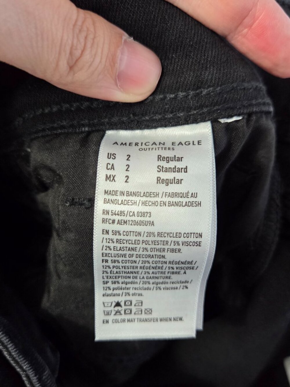 NWT American Eagle Low-Rise Kick Bootcut Jean in Obsidian Black - Picture 9 of 10